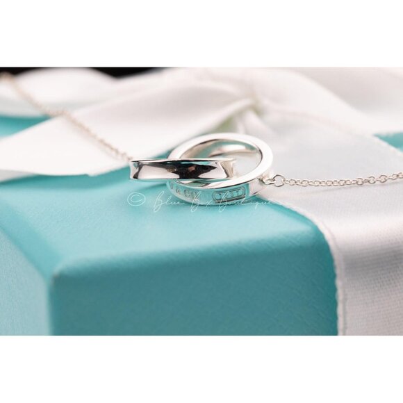 100% Authentic Tiffany & Co. 1837 Collection Interlocking Circles Necklace 16" - Picture 5 of 8